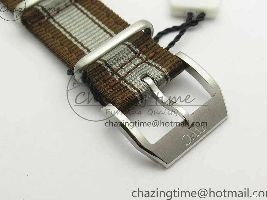 MIROTIME 0328 SmartChoice Mark XVIII IW327006 Titanium M+F 1:1 Best Edition Black Dial on Brown Leather Strap A 7145